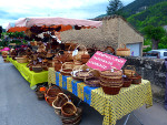 Le banc des paniers en osiers