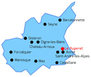 Carte du département des Alpes de Haute-Provence